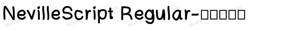 NevilleScript Regular字体转换
